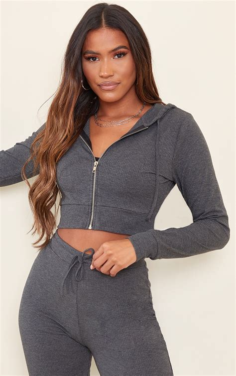 tight cropped hoodie.